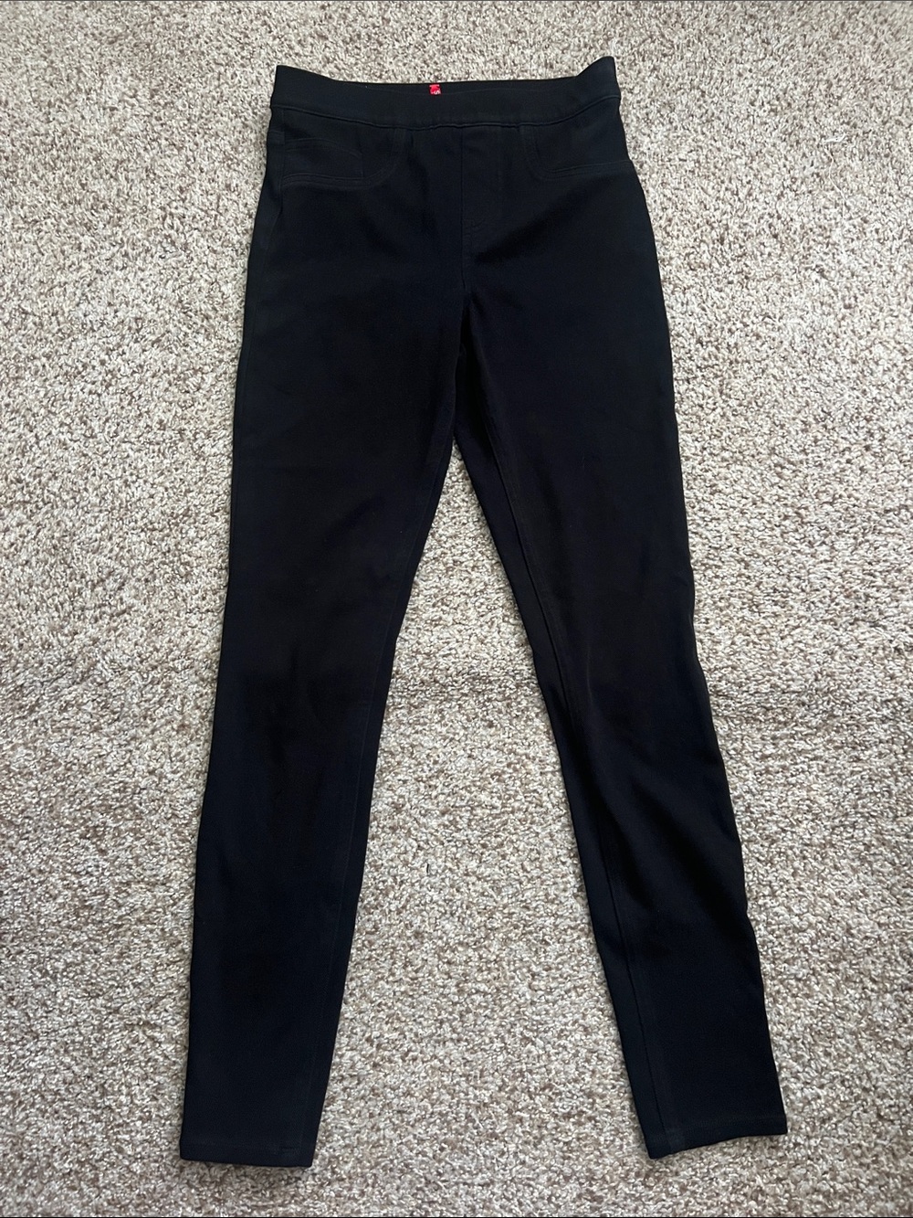 SPANX Black High-Rise Jeanish Leggings Tall
